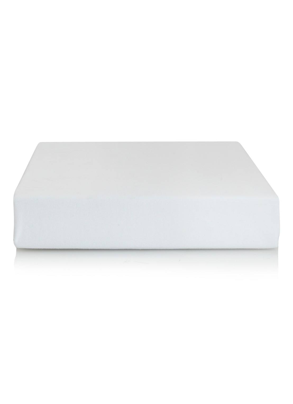Vandyck Jersey Supreme topper hoeslaken van katoensatijn, hoekhoogte 15 cm - voorkant wit