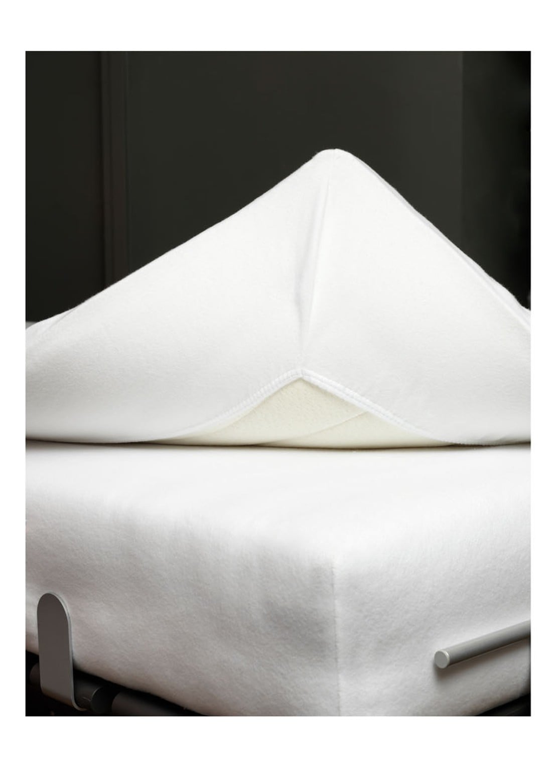 Vandyck Molton Stretch Topper matrasbeschermer van katoen, hoekhoogte 15 cm - detail wit