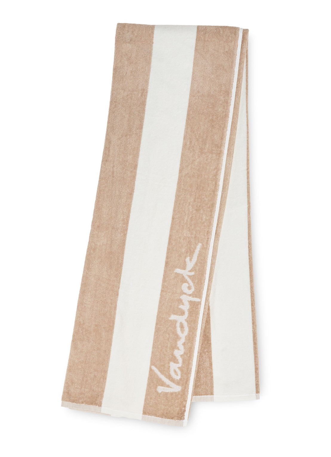 Vandyck Palma strandlaken 100 x 200 cm - voorkant beige