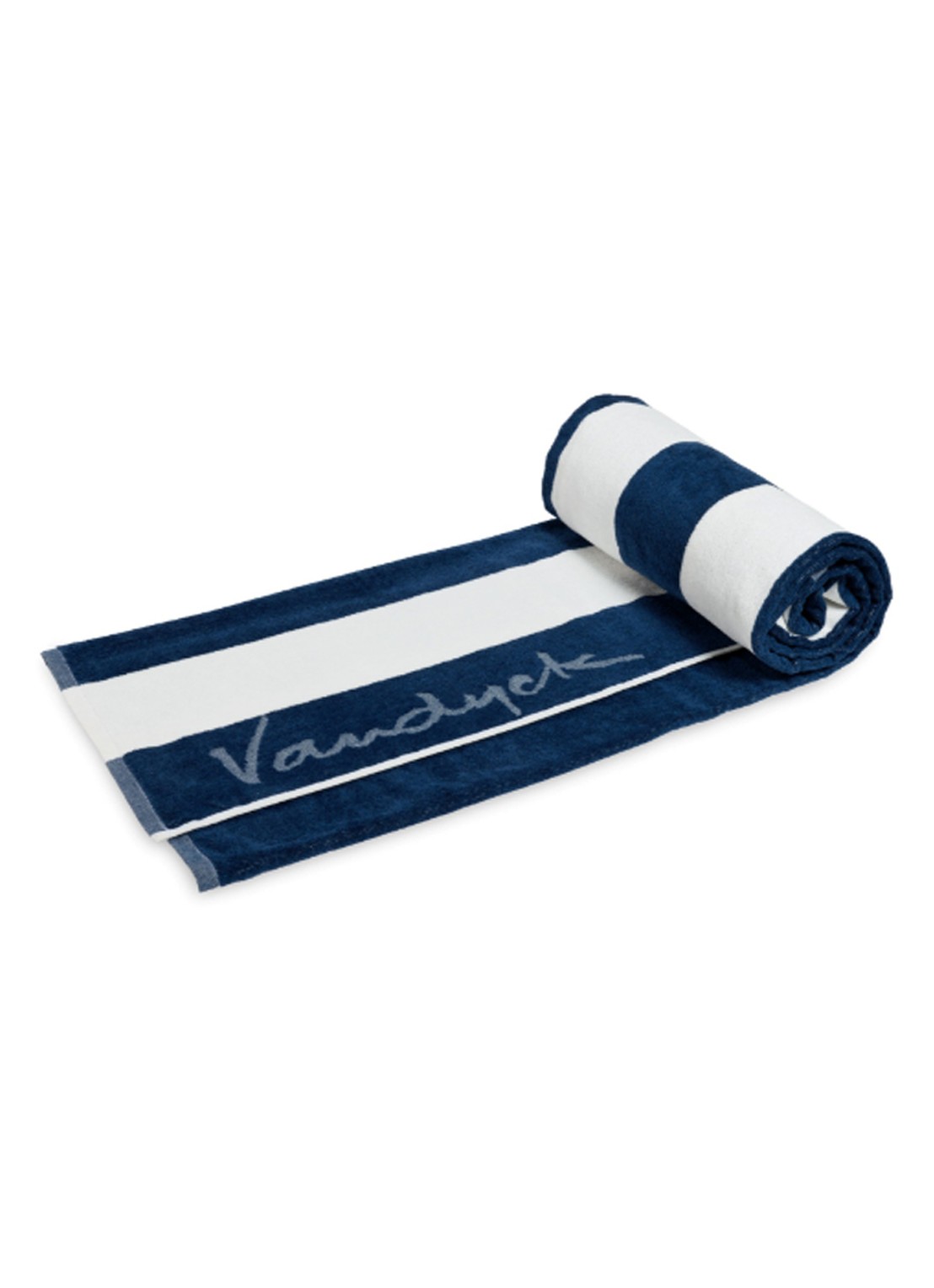 Vandyck Palma strandlaken 100 x 200 cm - voorkant 2 donkerblauw