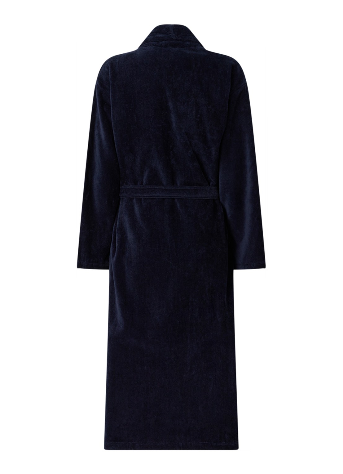 Vandyck Prestige badjas van katoenvelours - achterkant 3 donkerblauw