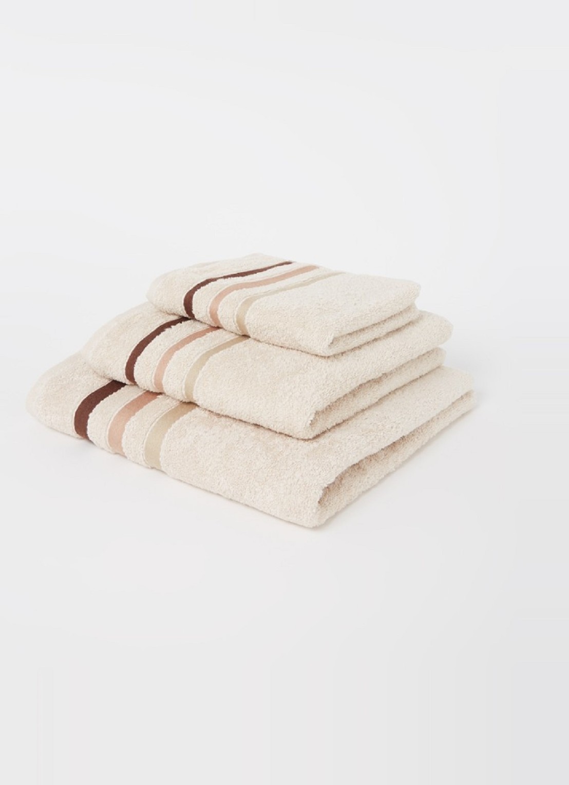 Vandyck Prestige Lines badhanddoek - 50 gr/m2 - 60 x 110 cm  - voorkant 2 creme