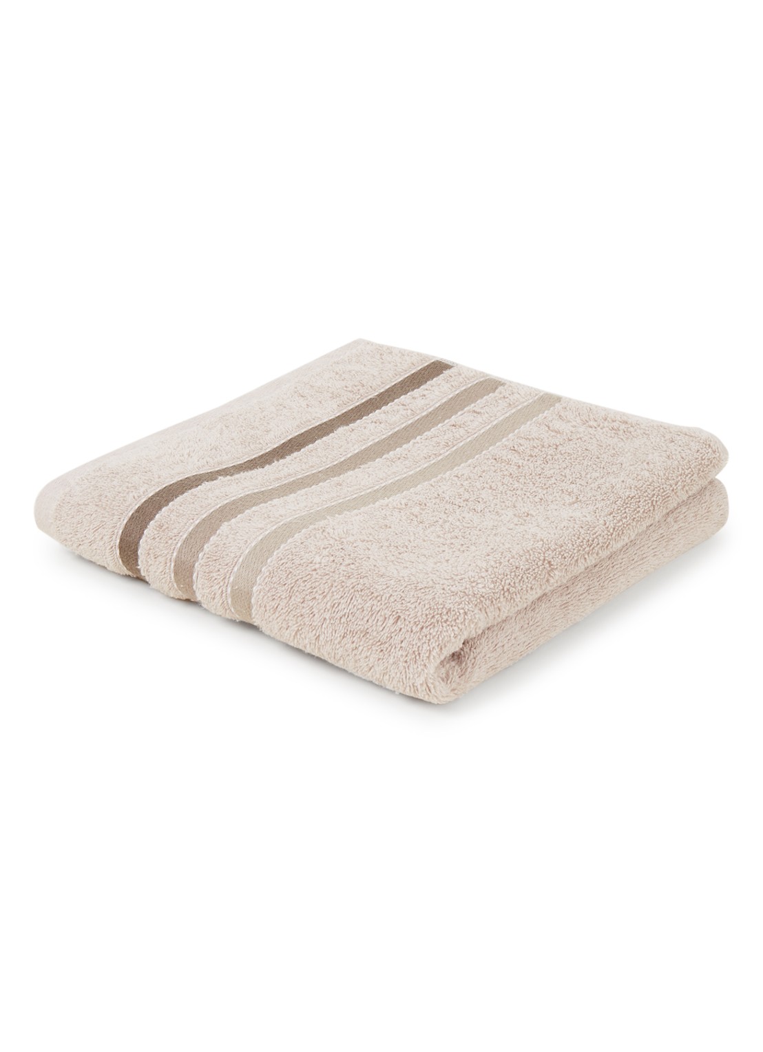 Vandyck Prestige Lines badhanddoek - 500 gr/m2 - 60 x 110 cm  - voorkant zand
