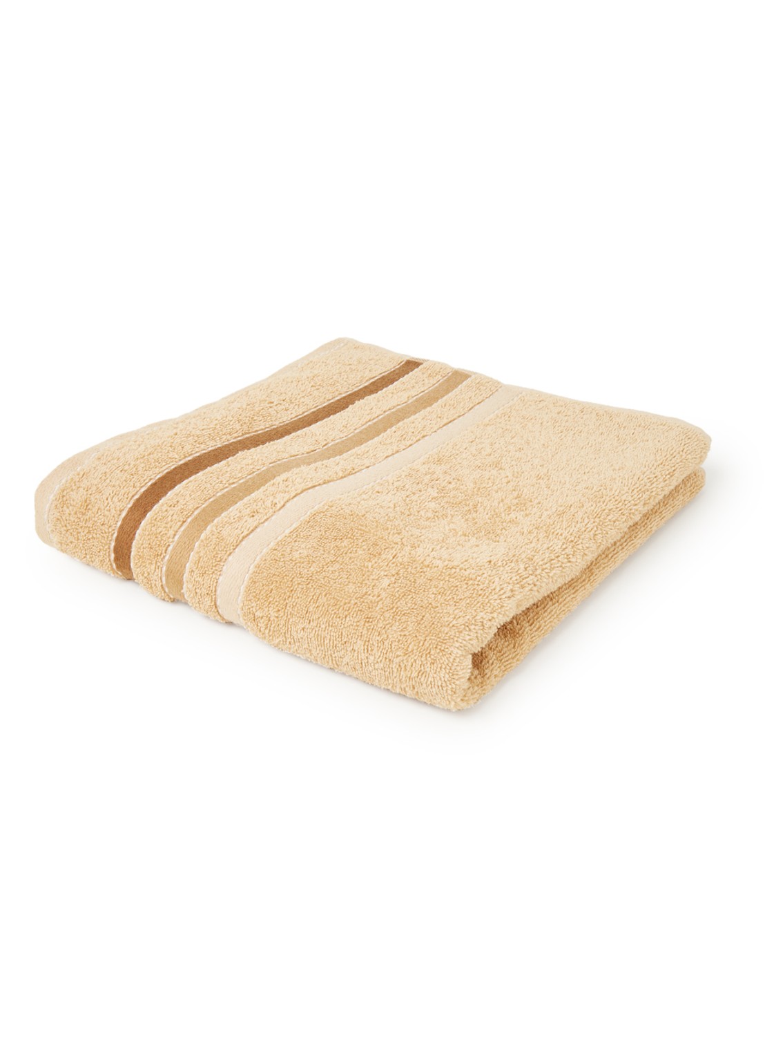 Vandyck Prestige Lines badhanddoek - 500 gr/m2 - 60 x 110 cm  - voorkant beige