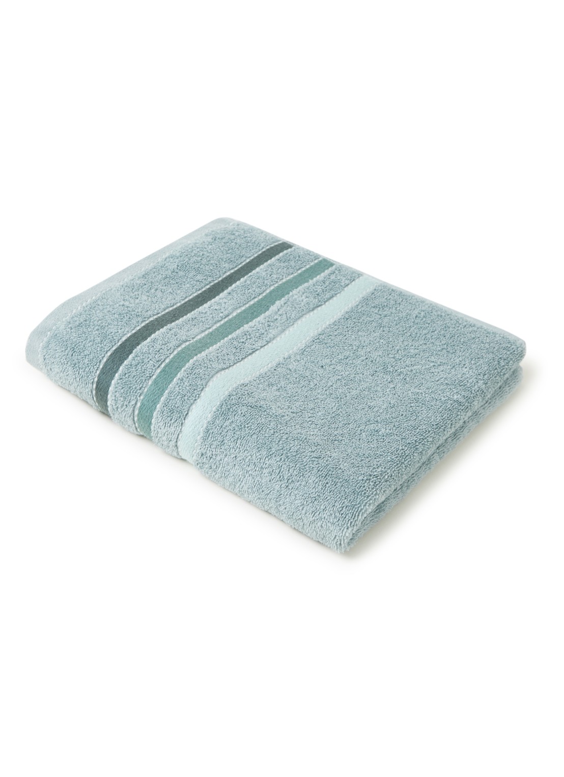 Vandyck Prestige Lines badhanddoek - 500 gr/m2 - 60 x 110 cm  - voorkant lindegroen