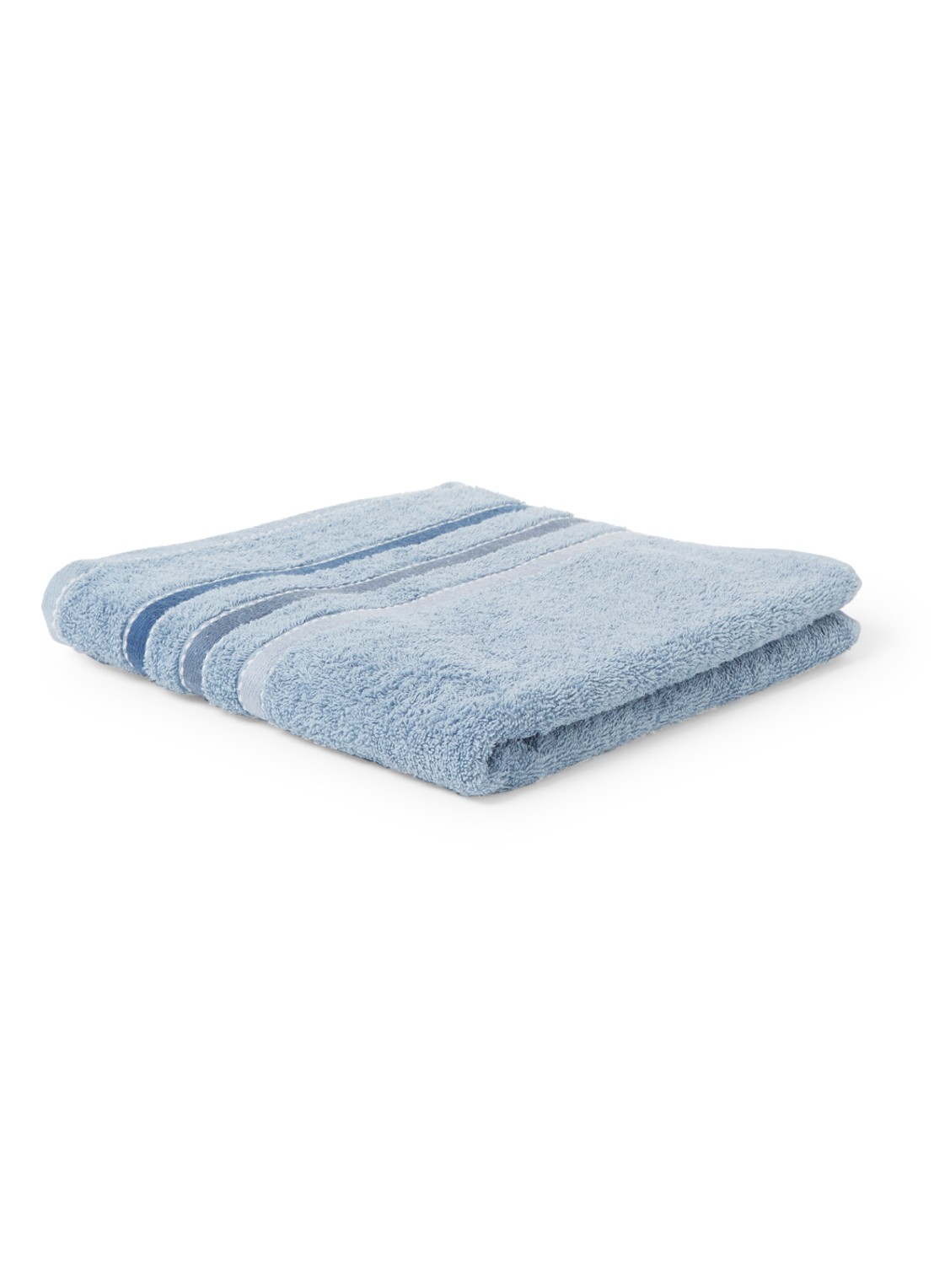 Vandyck Prestige Lines badhanddoek - 500 gr/m2 - 60 x 110 cm - voorkant blauw