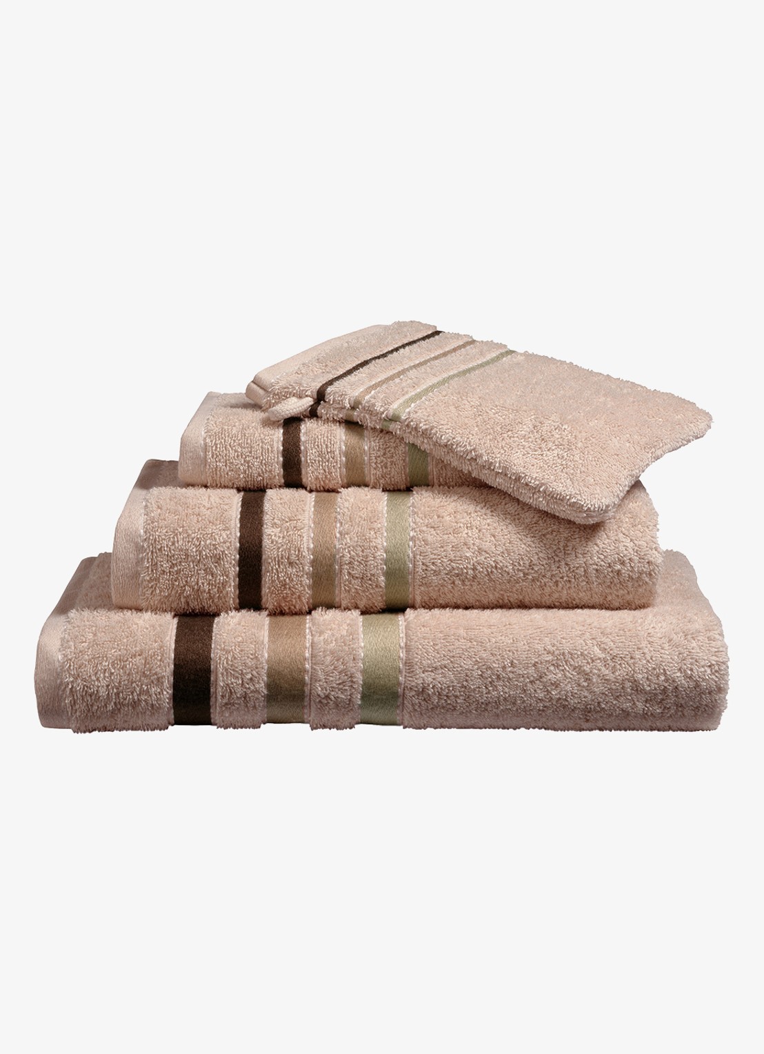 Vandyck Prestige Lines badhanddoek - 500 gr/m2 - voorkant 7 zalmroze