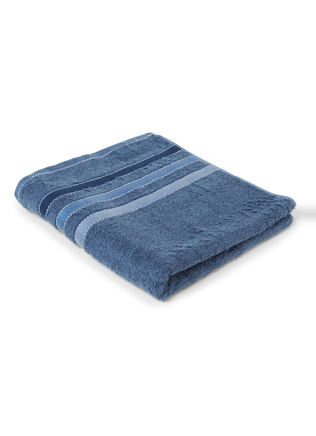 Vandyck Prestige Lines badlaken - 500 gr/m2 - 70 x 140 cm - voorkant indigo