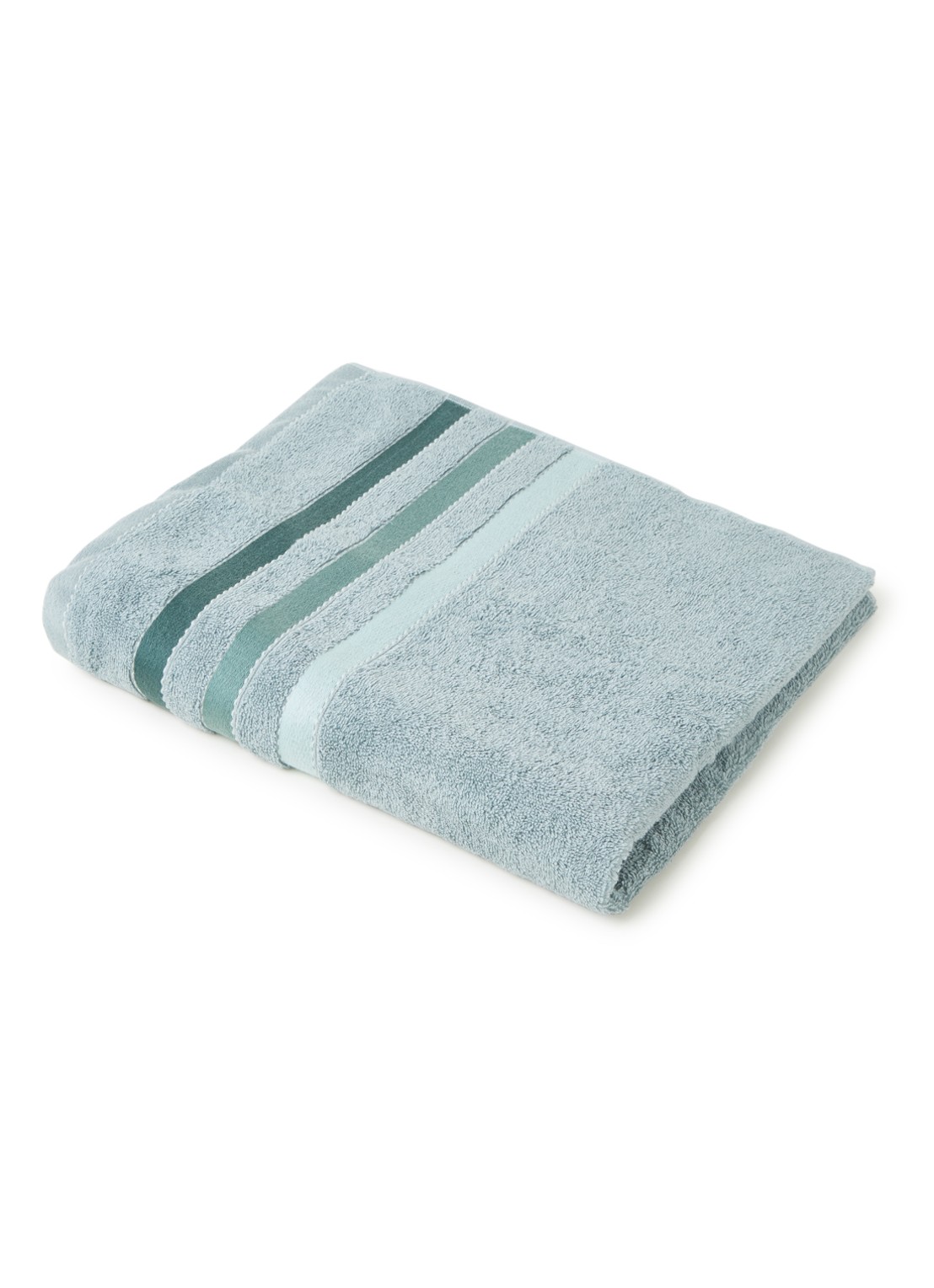 Vandyck Prestige Lines badlaken - 500gr/m2 - 70 x 140 cm  - voorkant 2 lindegroen