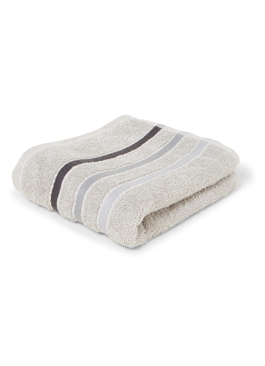 Vandyck Prestige Lines gastendoek - 500 gr/m2 - 40 x 60 cm - voorkant 2 lichtgrijs