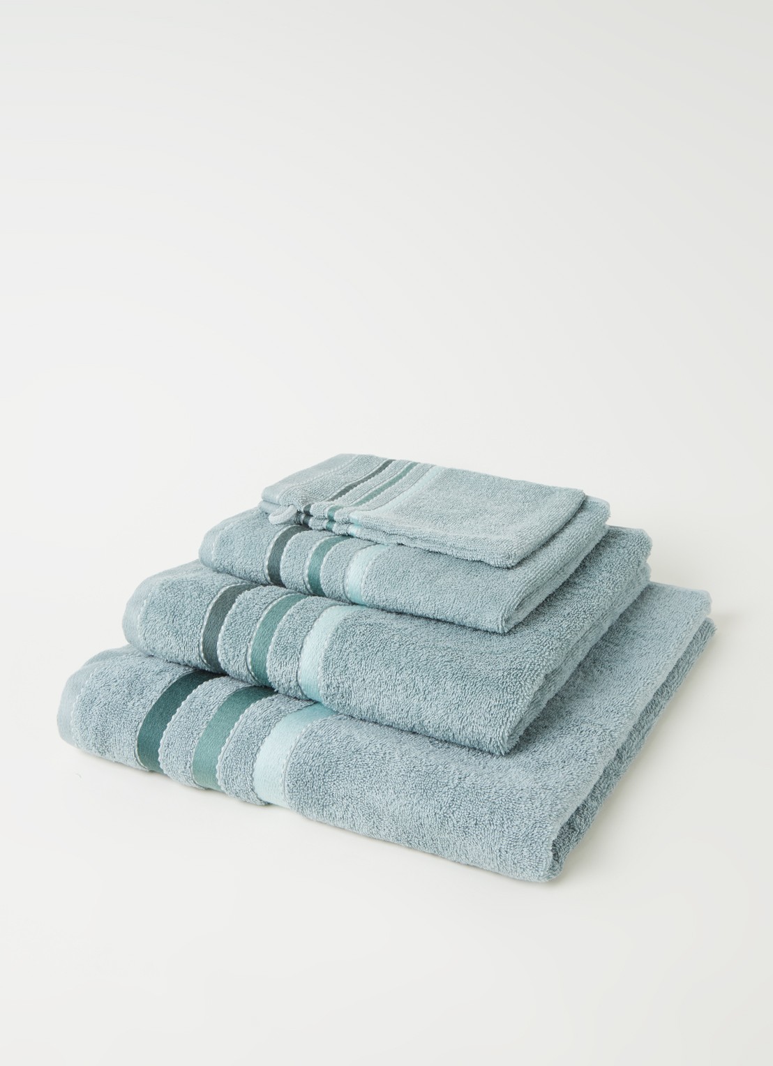 Vandyck Prestige Lines gastendoek - 500gr/m2 - 40 x 60 cm  - voorkant 3 lindegroen