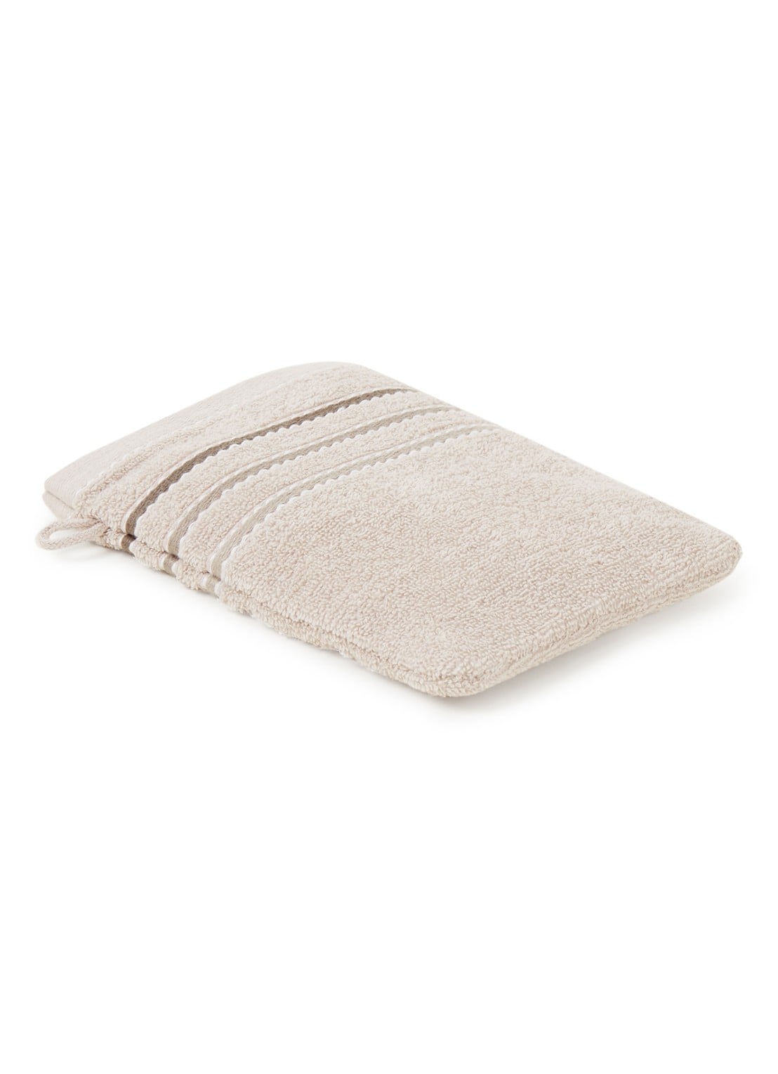 Vandyck Prestige Lines washand - 500 gr/m2 - 16 x 21 cm  - voorkant 2 zand