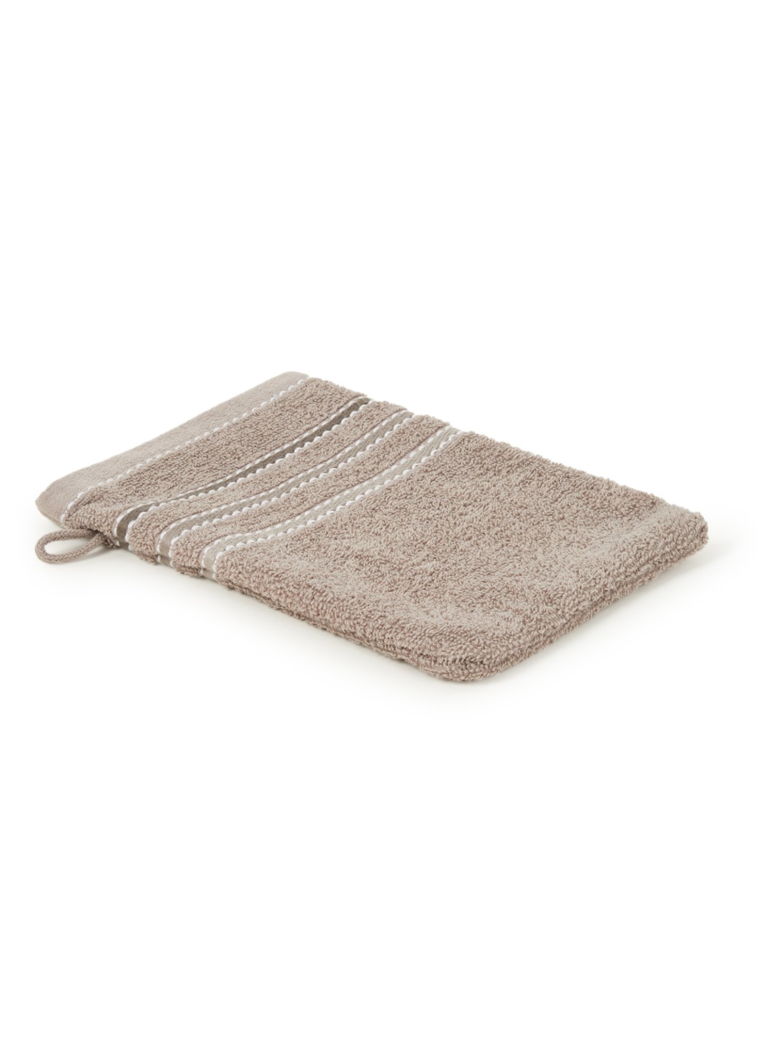 Vandyck Prestige Lines washand - 500 gr/m2 - 16 x 21 cm  - voorkant 2 hazelnootbruin