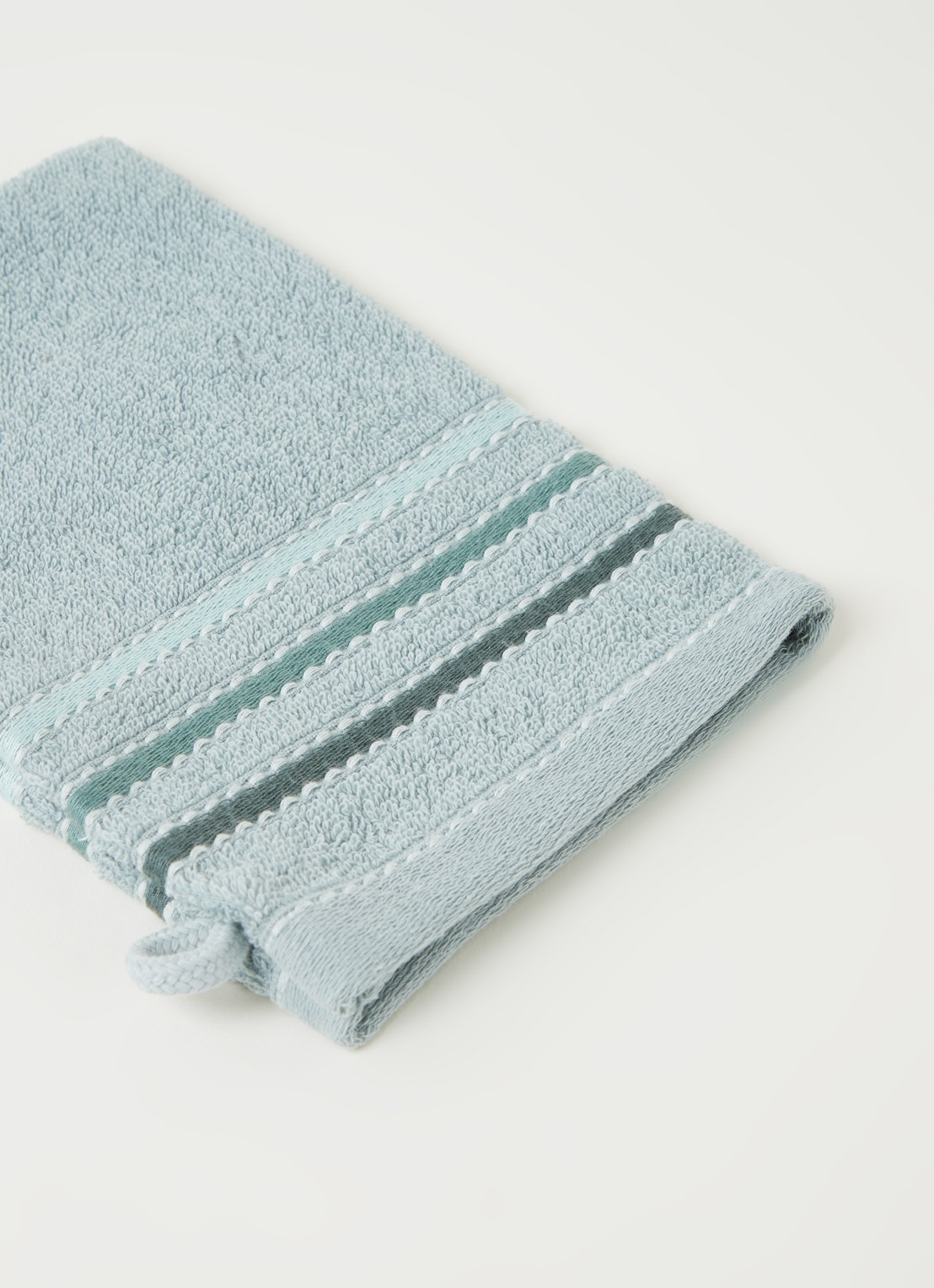 Vandyck Prestige Lines washand - 500 gr/m2 - 16 x 21 cm  - detail 3 lindegroen