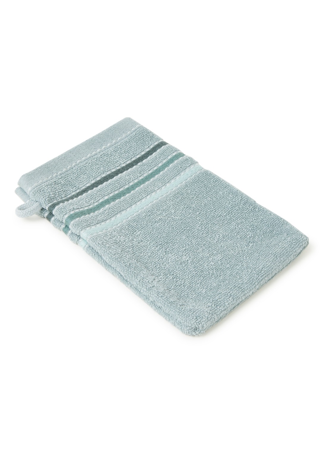 Vandyck Prestige Lines washand - 500 gr/m2 - 16 x 21 cm  - voorkant lindegroen