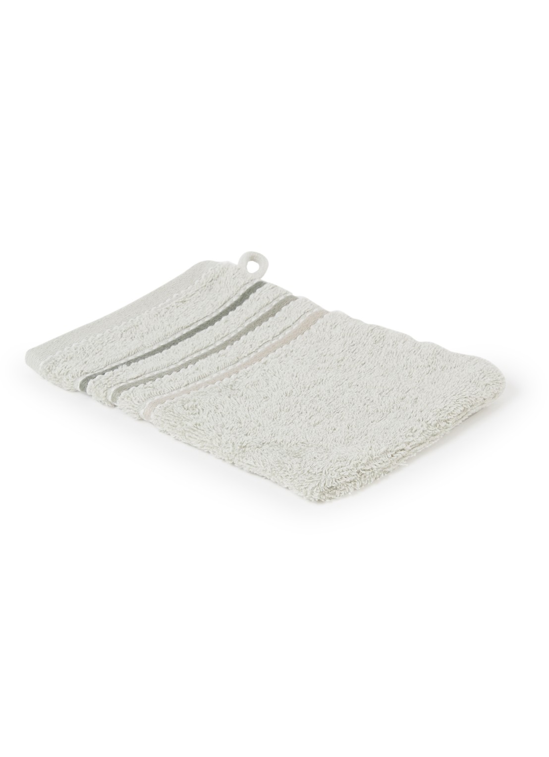 Vandyck Prestige Lines washand - 500 gr/m2 - 16 x 21 cm - voorkant 2 lichtgrijs