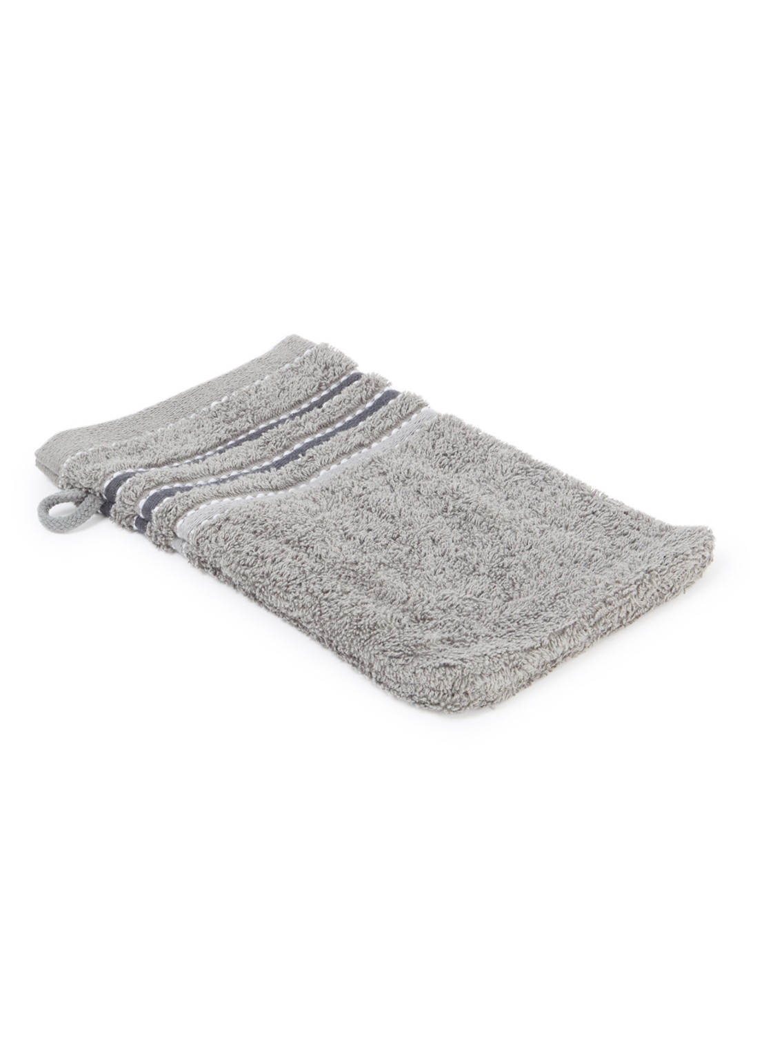Vandyck Prestige Lines washand - 500 gr/m2 - 16 x 22 cm - voorkant grijs