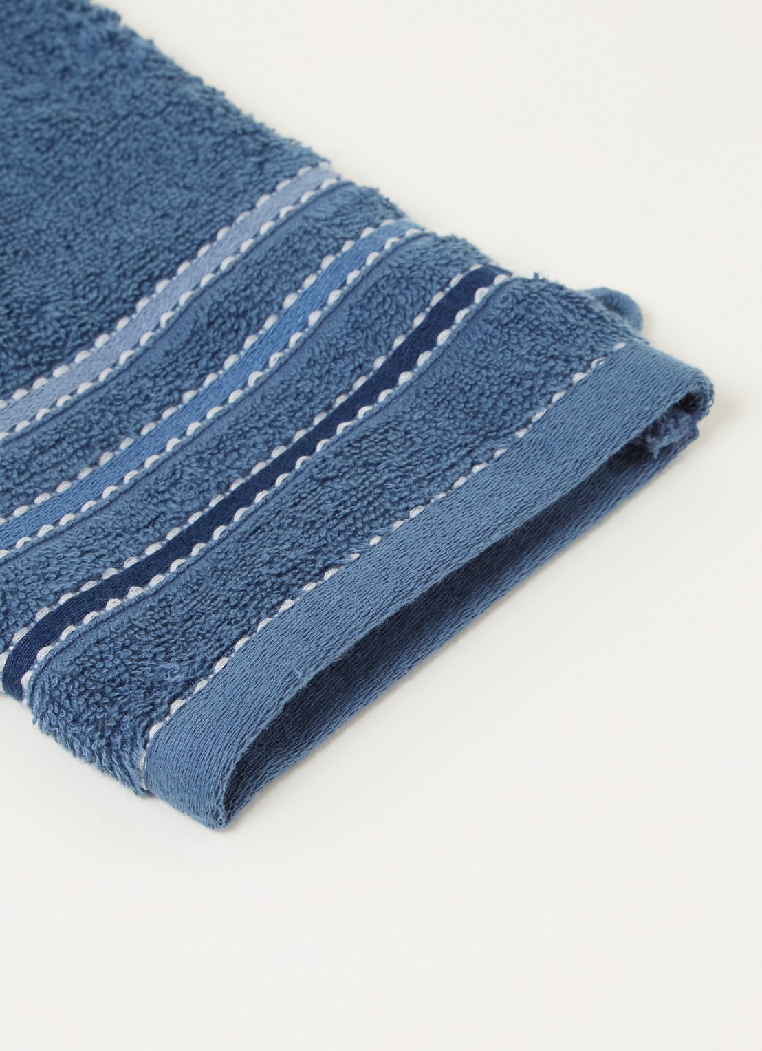 Vandyck Prestige Lines washand - 500 gr/m2 - 16 x 22 cm - detail 3 indigo