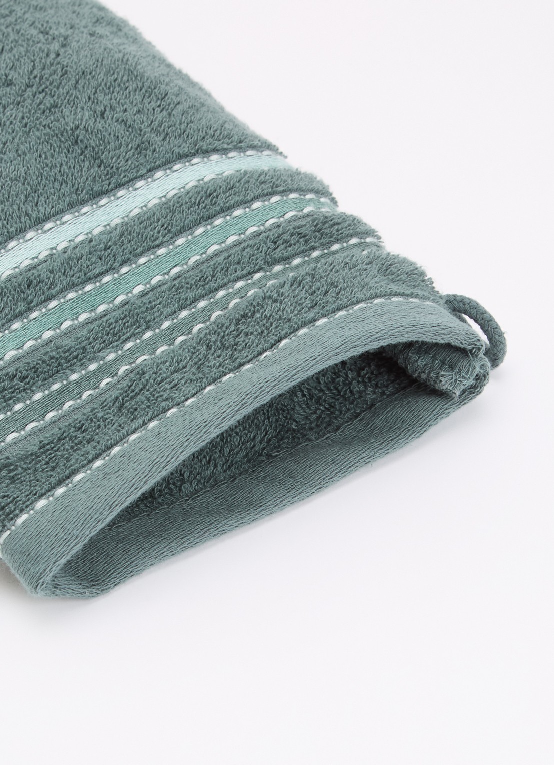 Vandyck Prestige washand - 500 gr/m2 - 16 x 22 cm - detail petrolgroen
