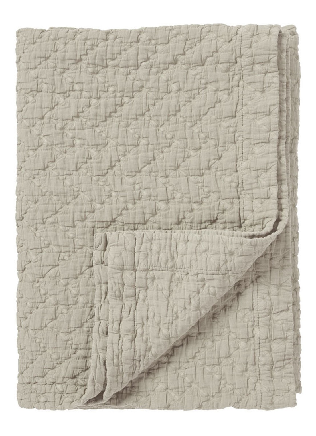 Vandyck Pure 10 bedsprei van katoen - voorkant 3 grijs