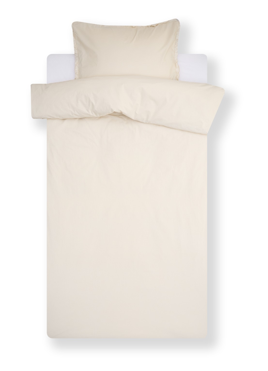 Vandyck Pure 83 dekbedovertrekset van katoen perkal 200 TC - inclusief kussensloop - voorkant beige