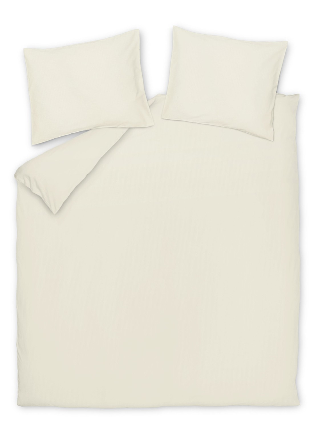 Vandyck Pure Flow dekbedovertrekset van katoensatijn 210TC - inclusief kussenslopen - voorkant 3 beige