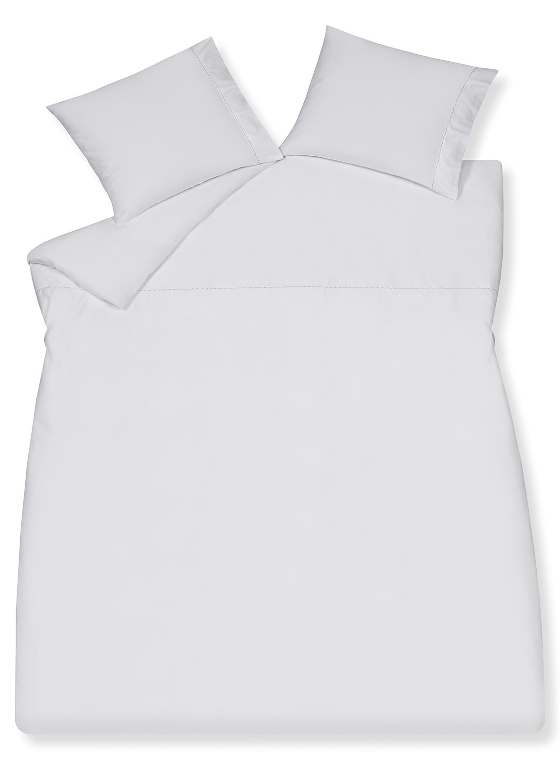 Vandyck Purity Sorrento dekbedovertrekset van katoensatijn 300TC - inclusief kussenslopen - voorkant 3 wit