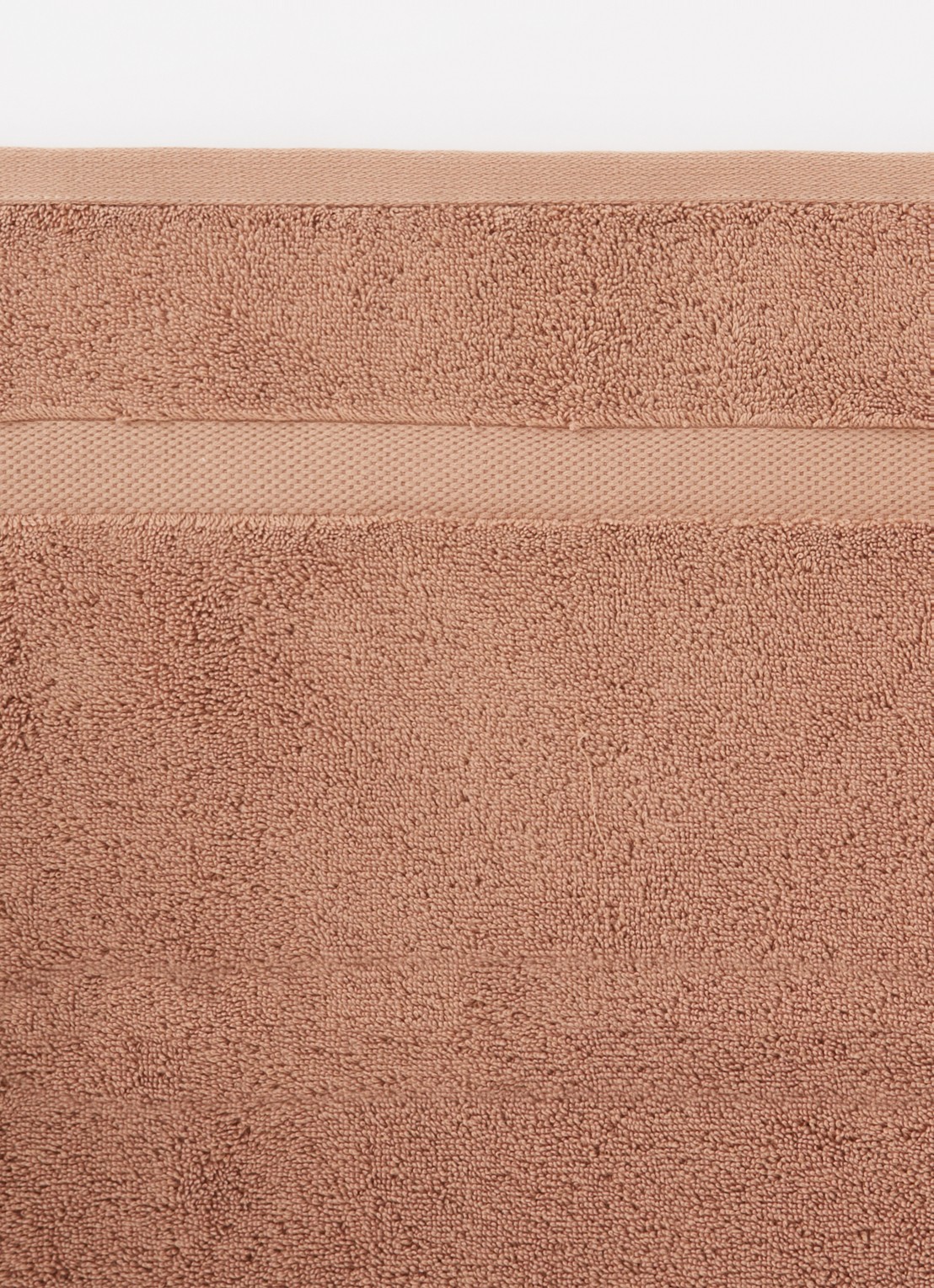 Vandyck Ranger badhanddoek - 650 gr/m2 - 55 x 100 cm - detail lichtbruin