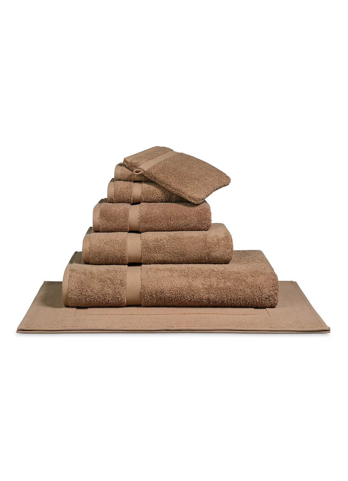 Vandyck Ranger gastendoek - 650 gr/m2 - 40 x 60 cm - voorkant 2 lichtbruin