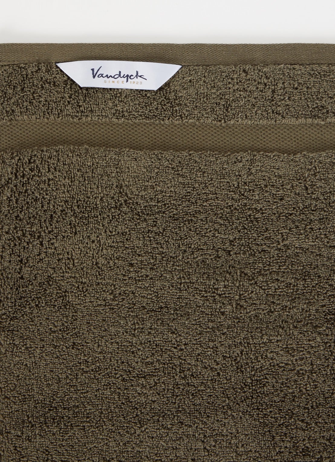 Vandyck Ranger gastendoek - 650 gr/m2 - 40 x 60 cm - detail legergroen