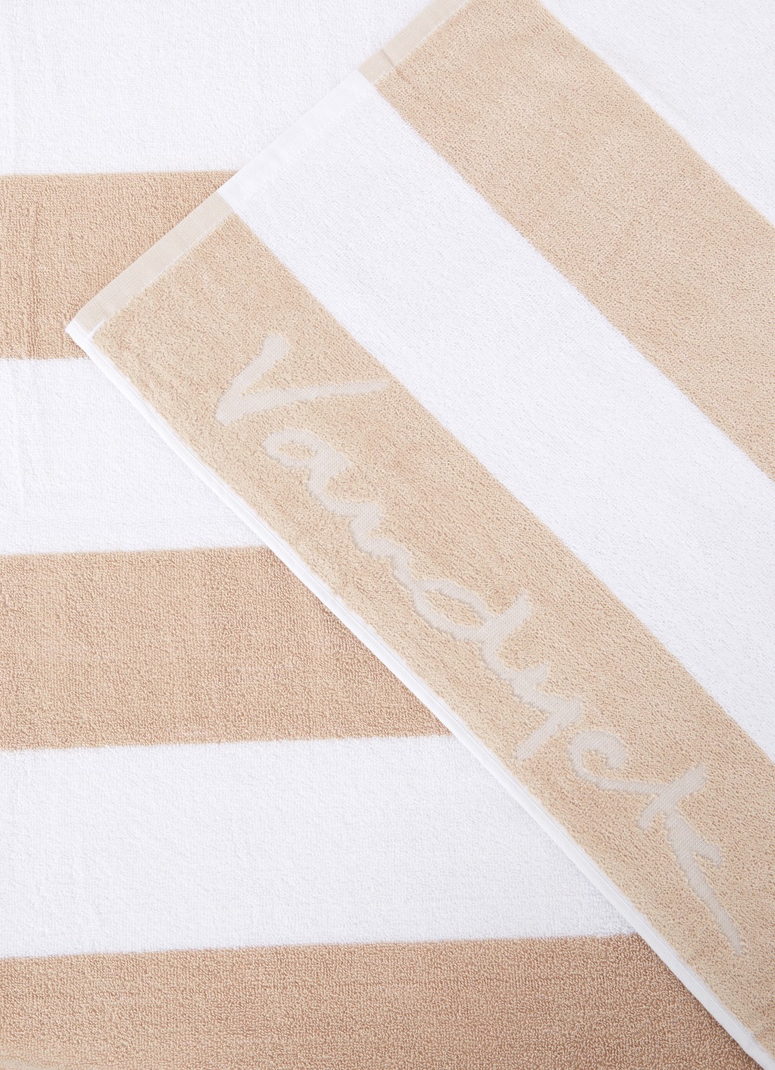 Vandyck Riviera strandlaken 100 x 200 cm  - detail beige