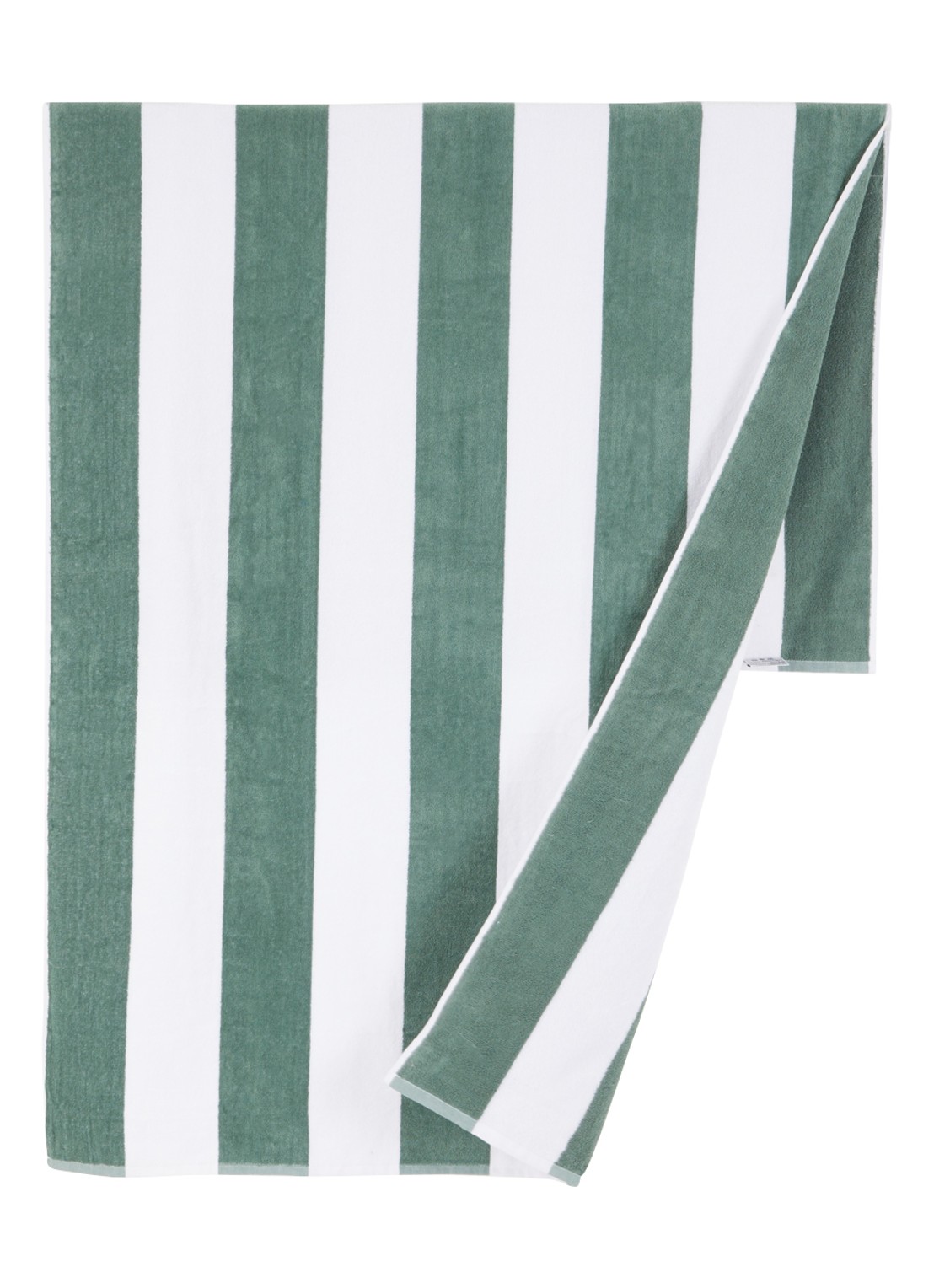 Vandyck Riviera strandlaken 100 x 200 cm  - voorkant legergroen