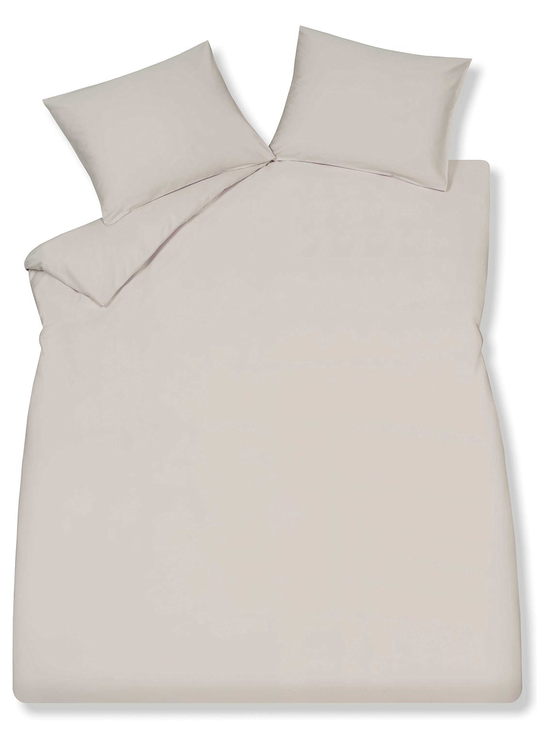Vandyck Satin Luxe dekbedovertrekset van katoensatijn 300TC - inclusief kussenslopen - voorkant 2 creme