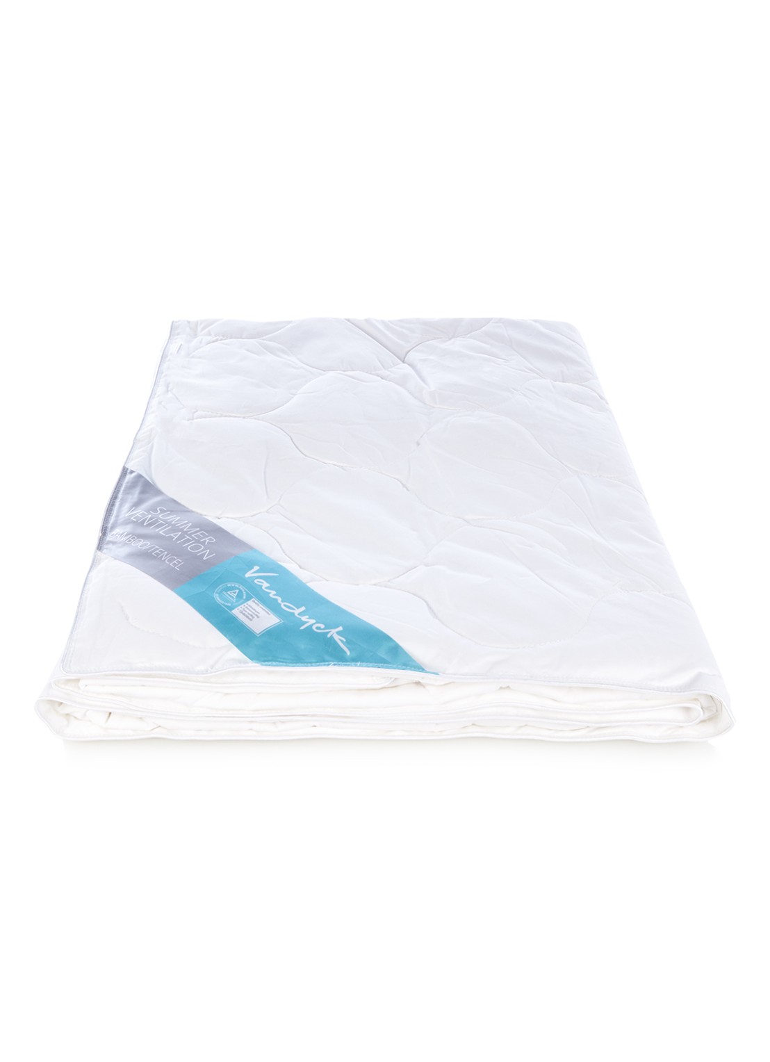 Vandyck Summer Ventilation solo zomerdekbed van katoen met vulling /bamboe - voorkant wit