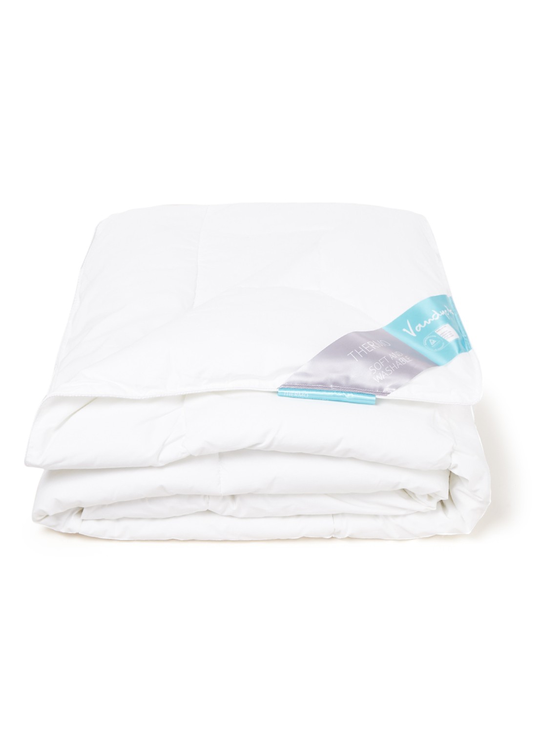 Vandyck Thermo dekbed van gekamd katoen met vulling van gesiliconiseerde polyester microfiber - voorkant wit
