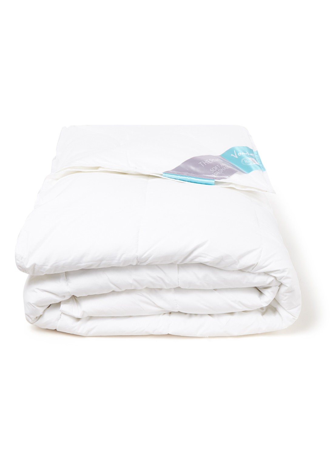 Vandyck Thermo dekbed van gekamd katoen met vulling van gesiliconiseerde polyester microfiber - voorkant gebroken wit