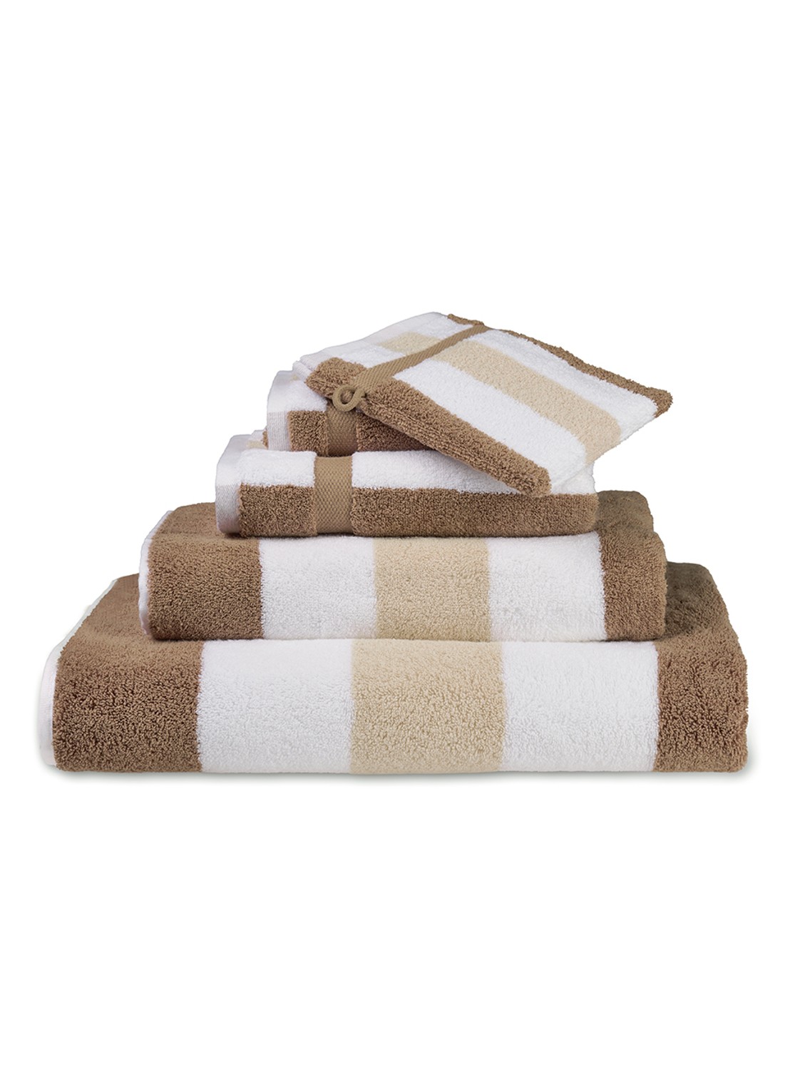 Vandyck Vancouver badhanddoek 68 cm x 127 cm - voorkant taupe