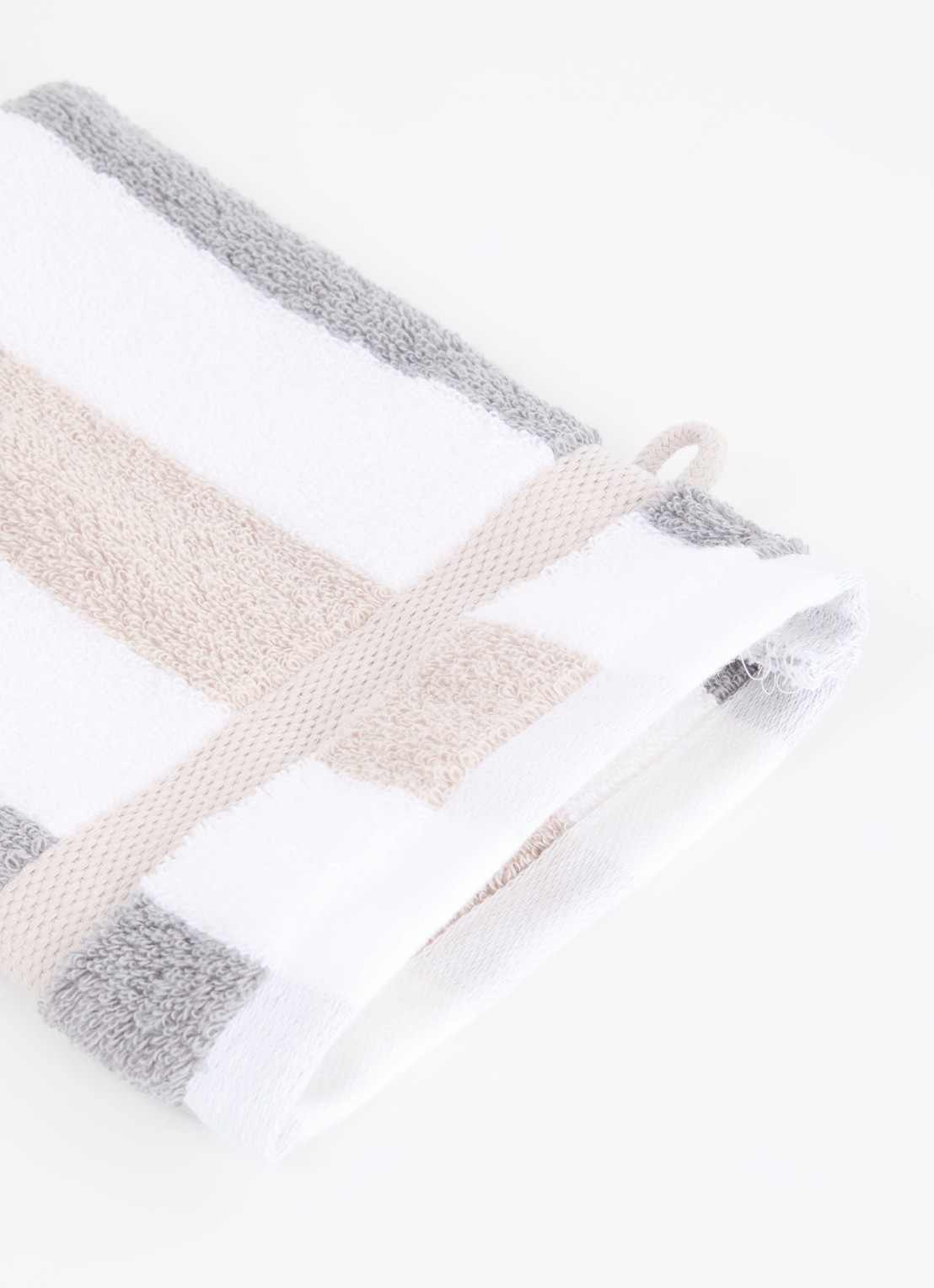 Vandyck Vancouver washand - 650 gr/m2 - 16 x 22 cm  - detail grijs