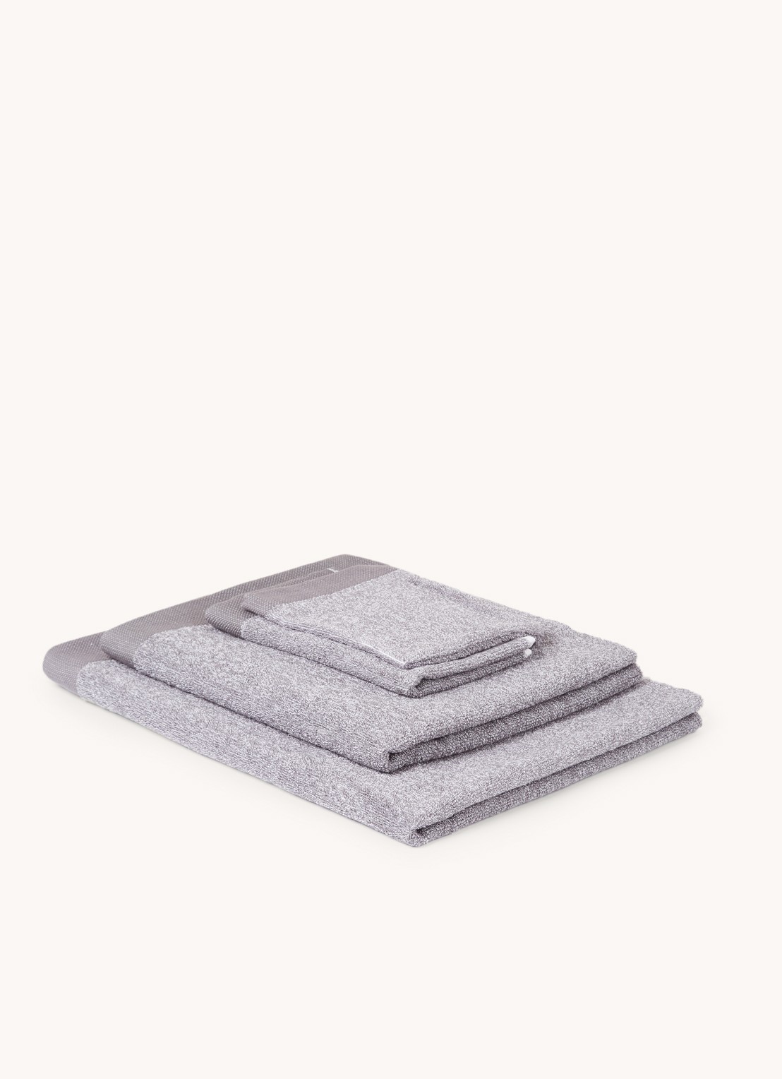 Vandyck Washand - 550 gr/m2 - 16 x 21 cm - voorkant 3 middengrijs