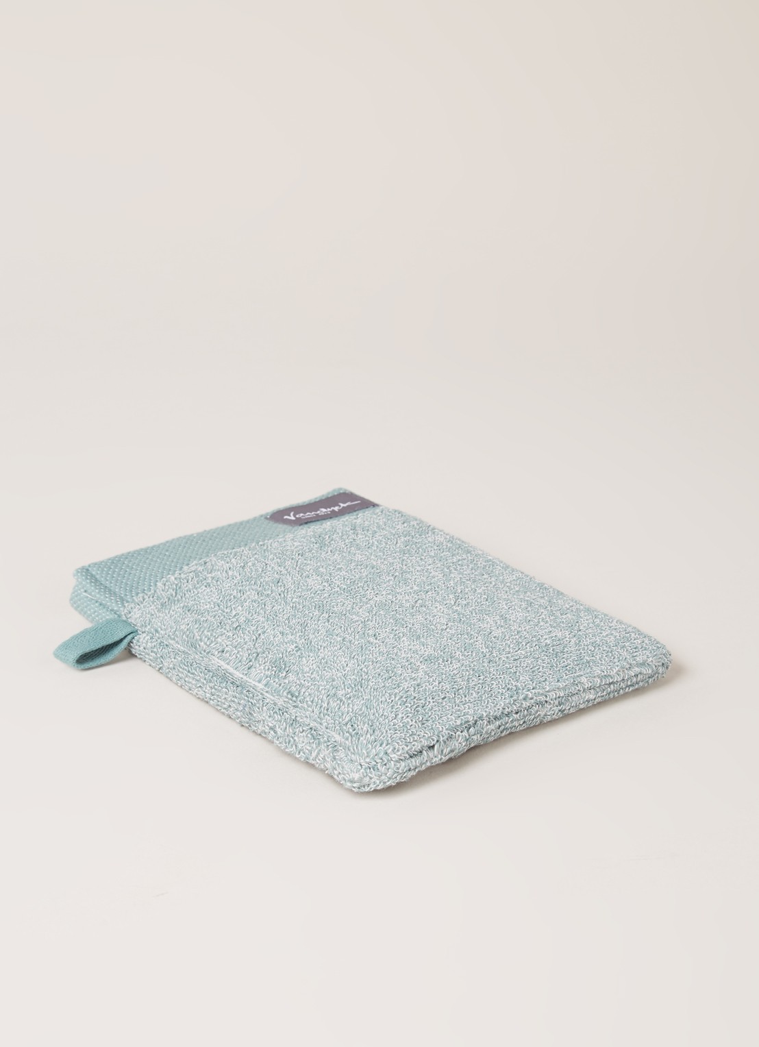 Vandyck Washand - 550 gr/m2 - 16 x 21 cm - voorkant 3 groen