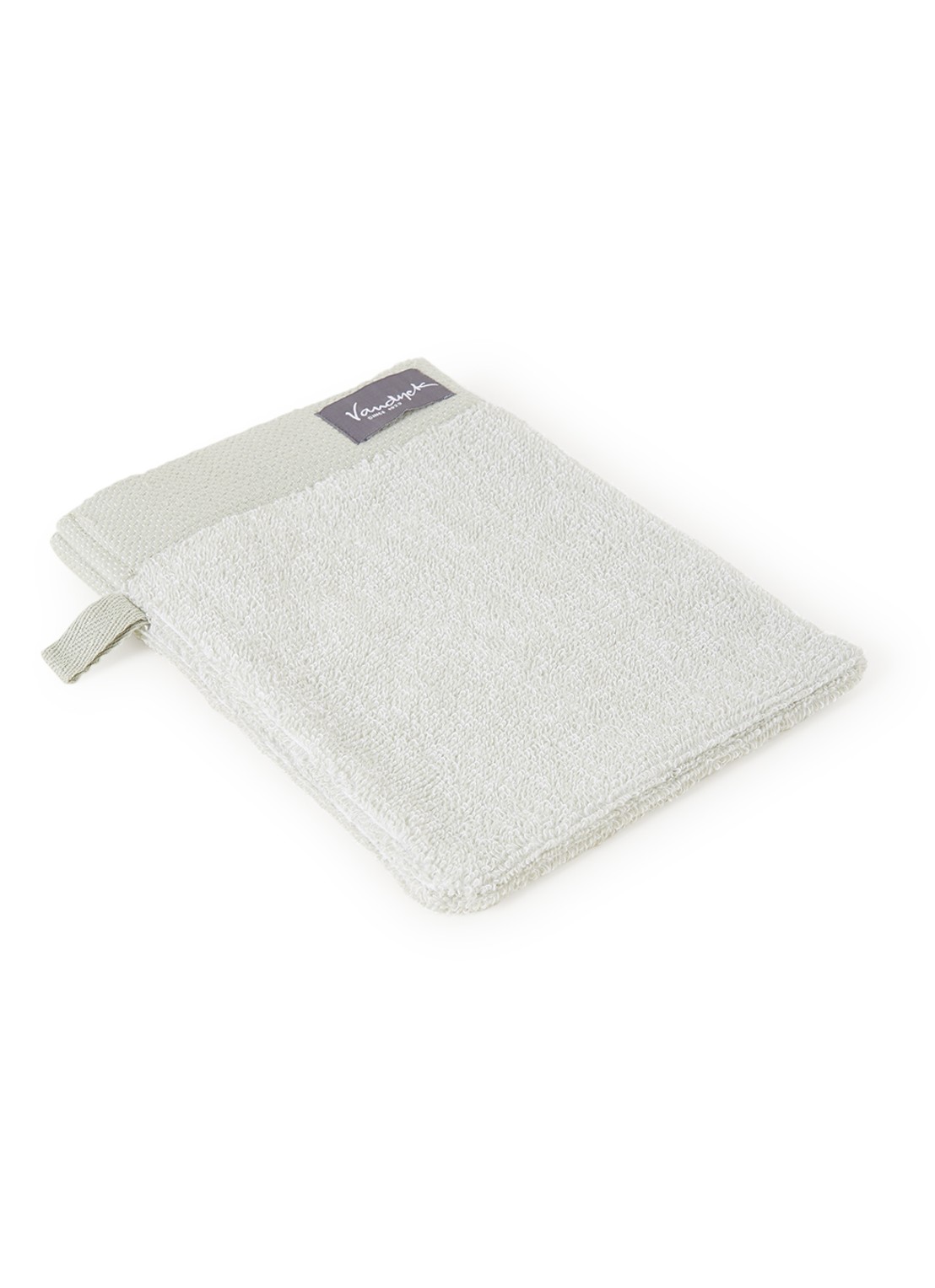 Vandyck Washand - 550 gr/m2 - 16 x 21 cm - voorkant 2 lichtgroen