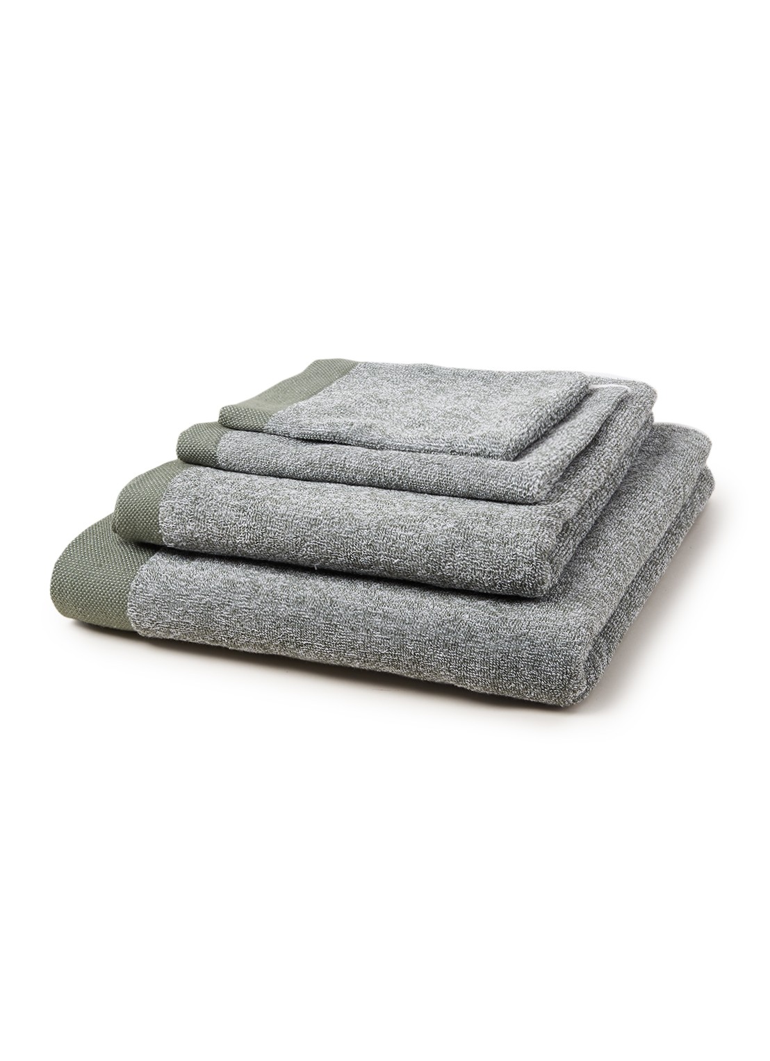 Vandyck Washand - 550 gr/m2 - 16 x 21 cm - voorkant olijfgroen