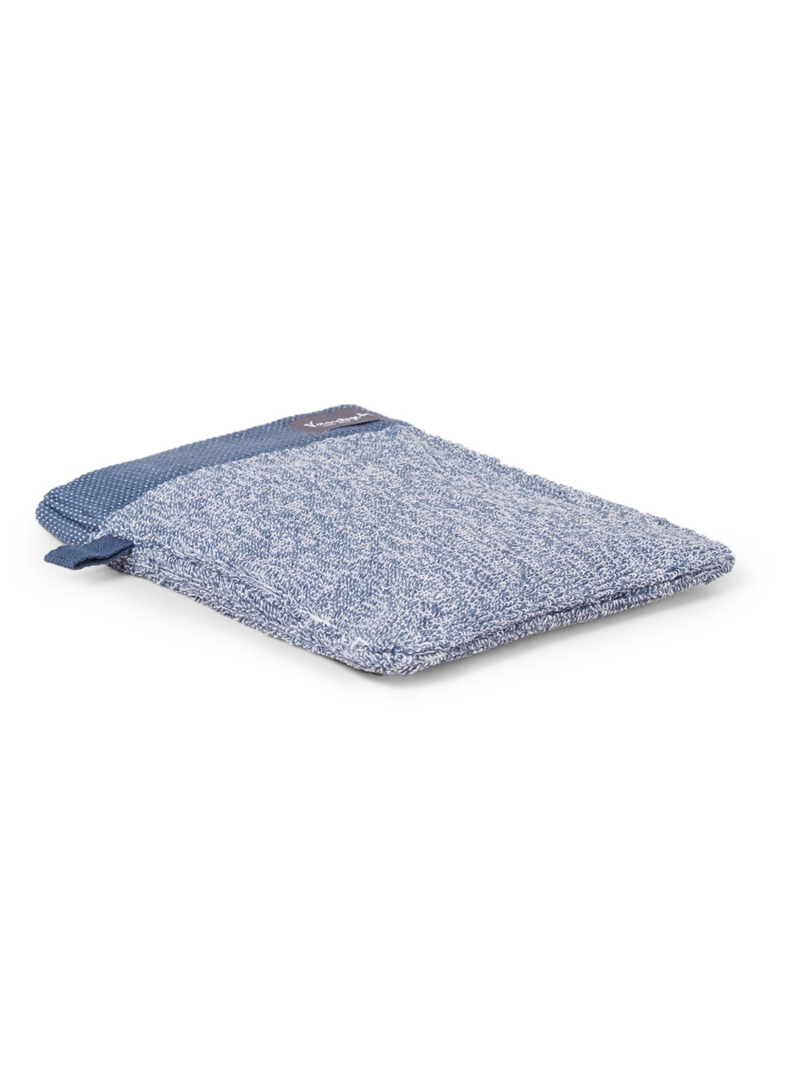 Vandyck Washand - 550 gr/m2 - 16 x 21 cm - voorkant blauw