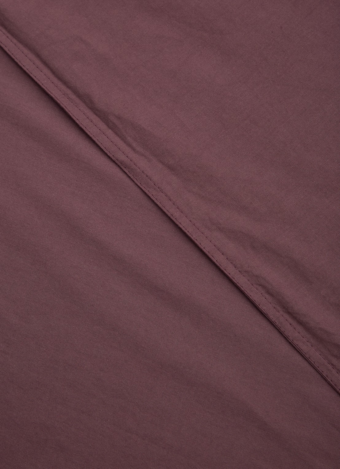 Vandyck Washed Cotton dekbedovertrekset van katoen - inclusief kussensloop - detail aubergine
