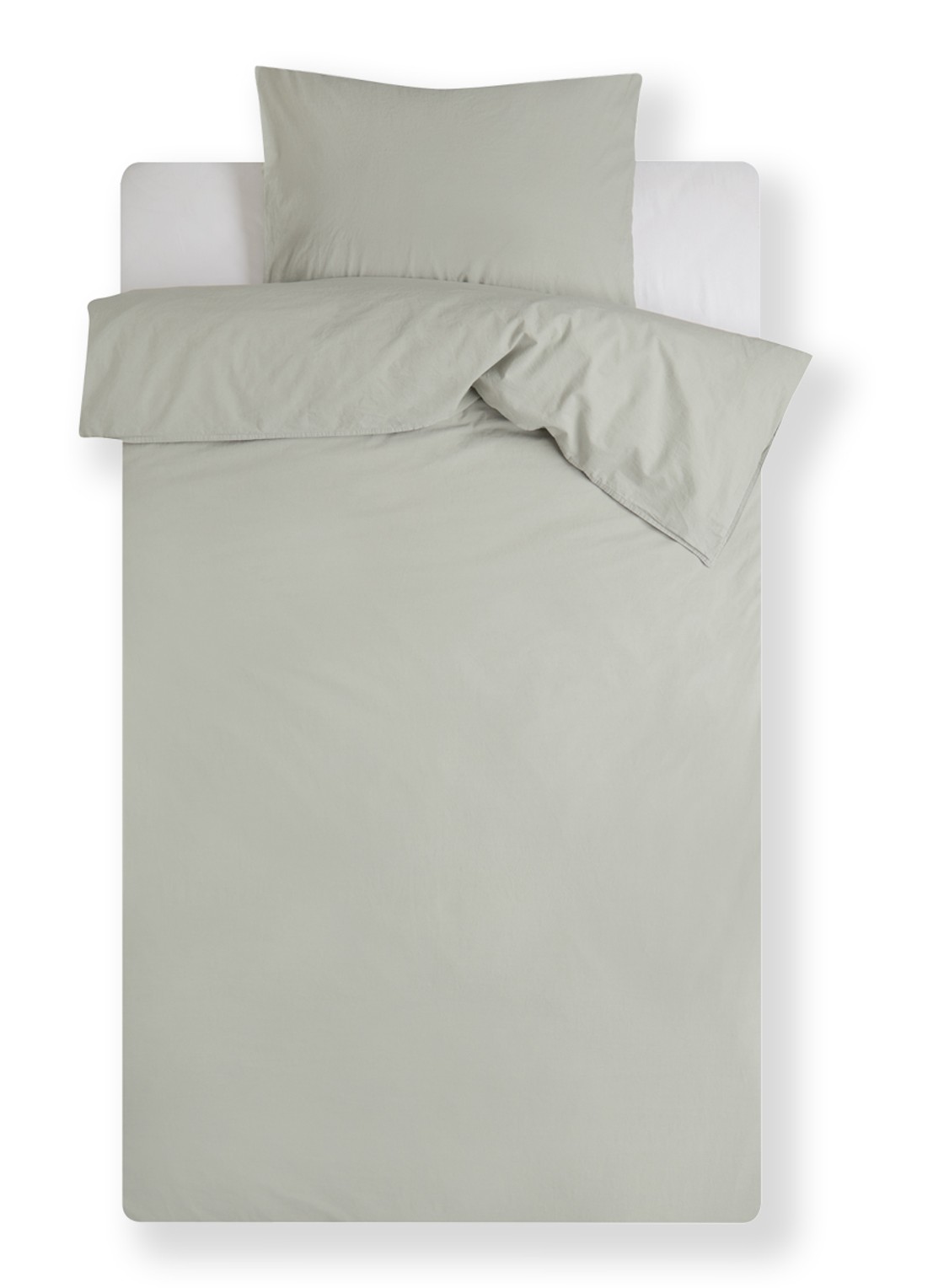 Vandyck Washed Cotton dekbedovertrekset van katoen - inclusief kussenslopen - voorkant 2 groen