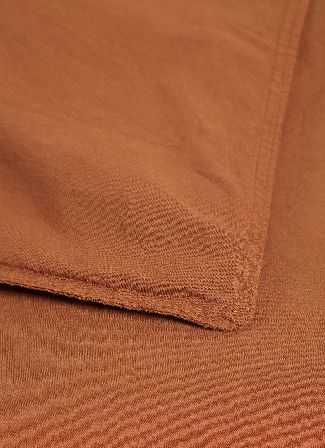 Vandyck Washed Cotton katoenen dekbedovertrekset - inclusief kussenslopen - detail 3 cognac