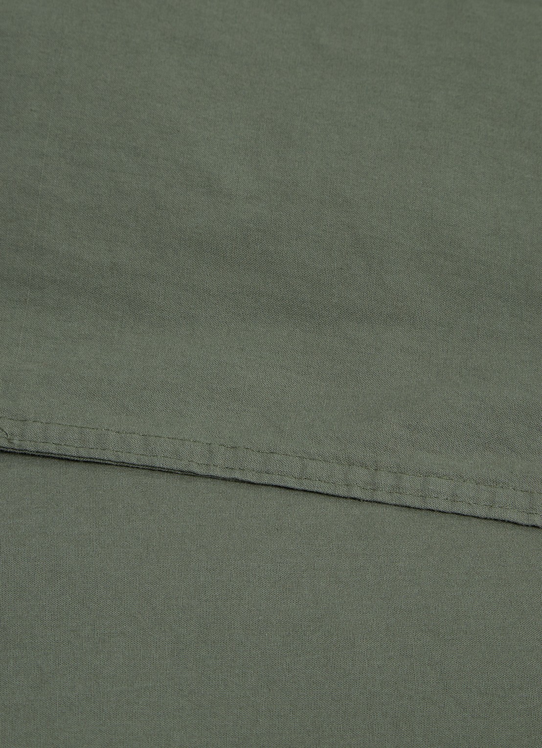 Vandyck Washed Cotton katoenen dekbedovertrekset - inclusief kussenslopen - detail 3 donkergroen
