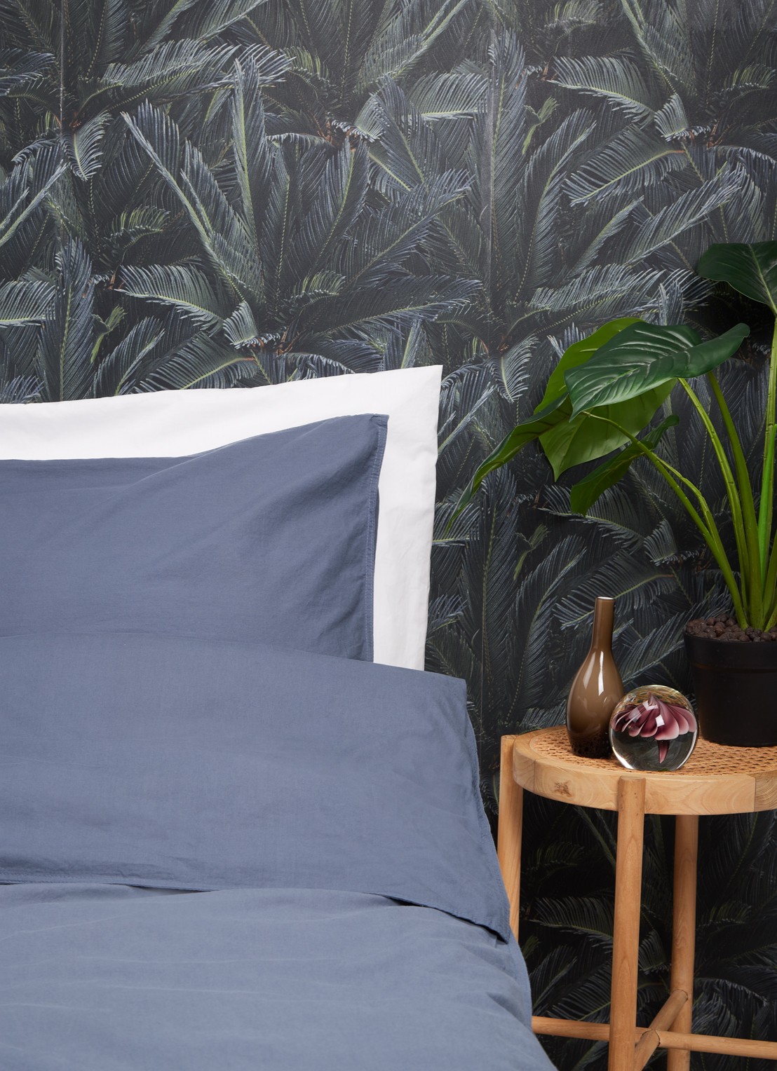 Vandyck Washed Cotton katoenen dekbedovertrekset - inclusief kussenslopen - voorkant 2 jeans