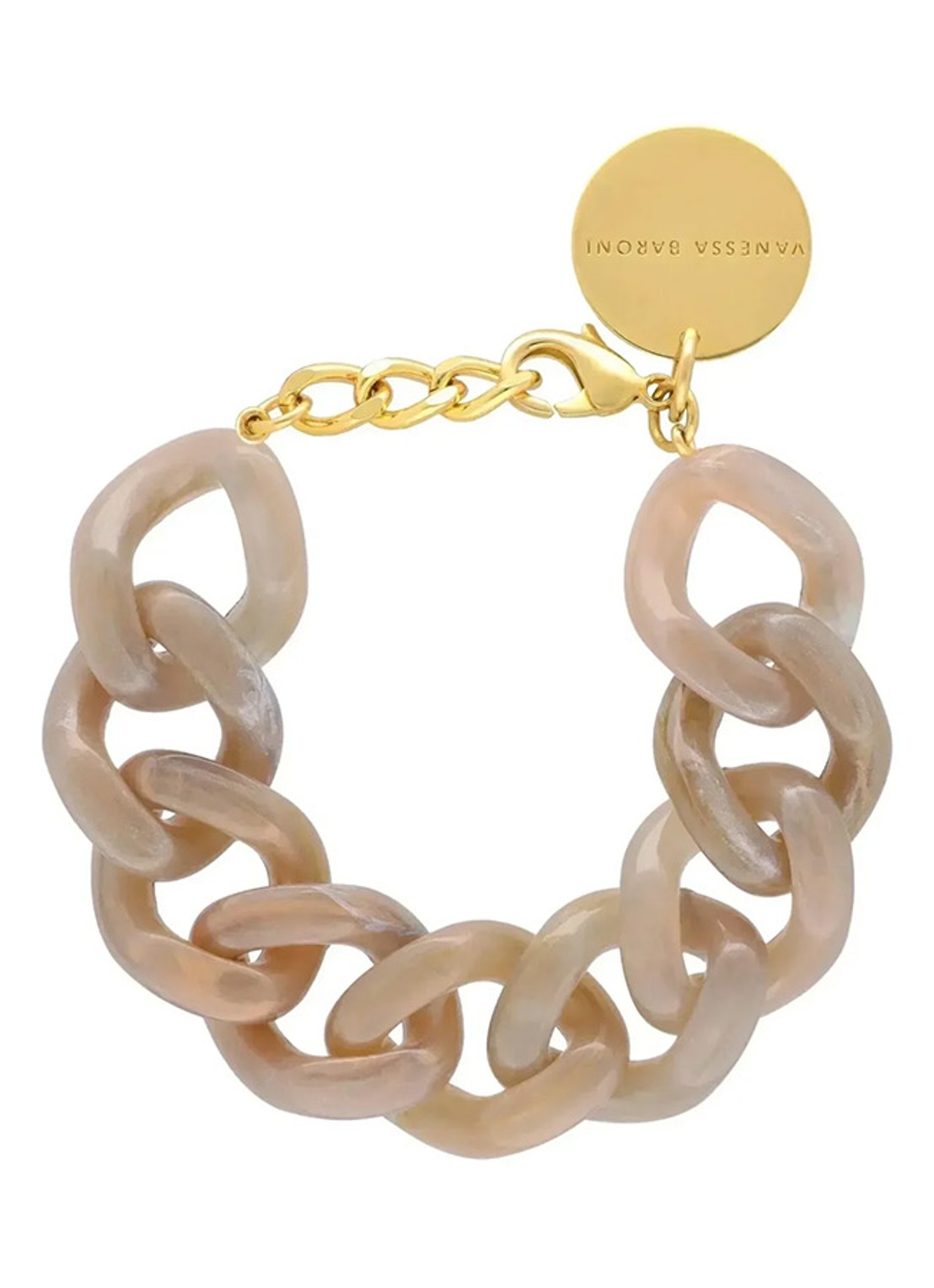 Vanessa Baroni Flat Chain armband - voorkant multicolor