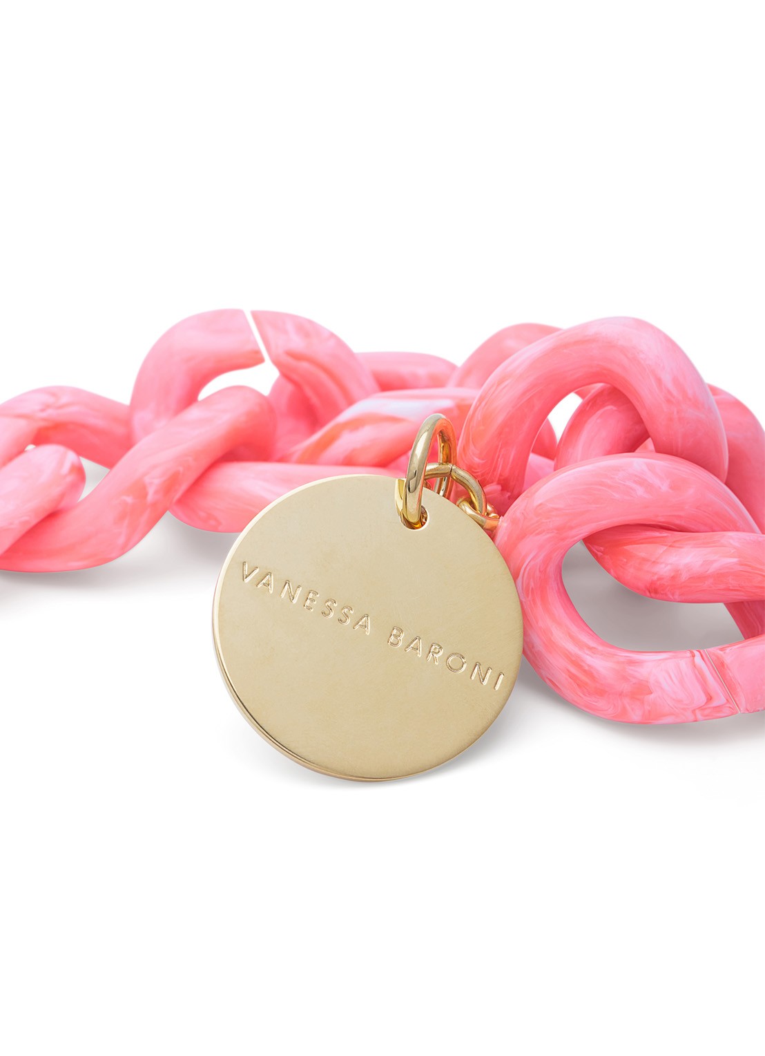 Vanessa Baroni Flat Chain armband - detail 2 strawberry icecream